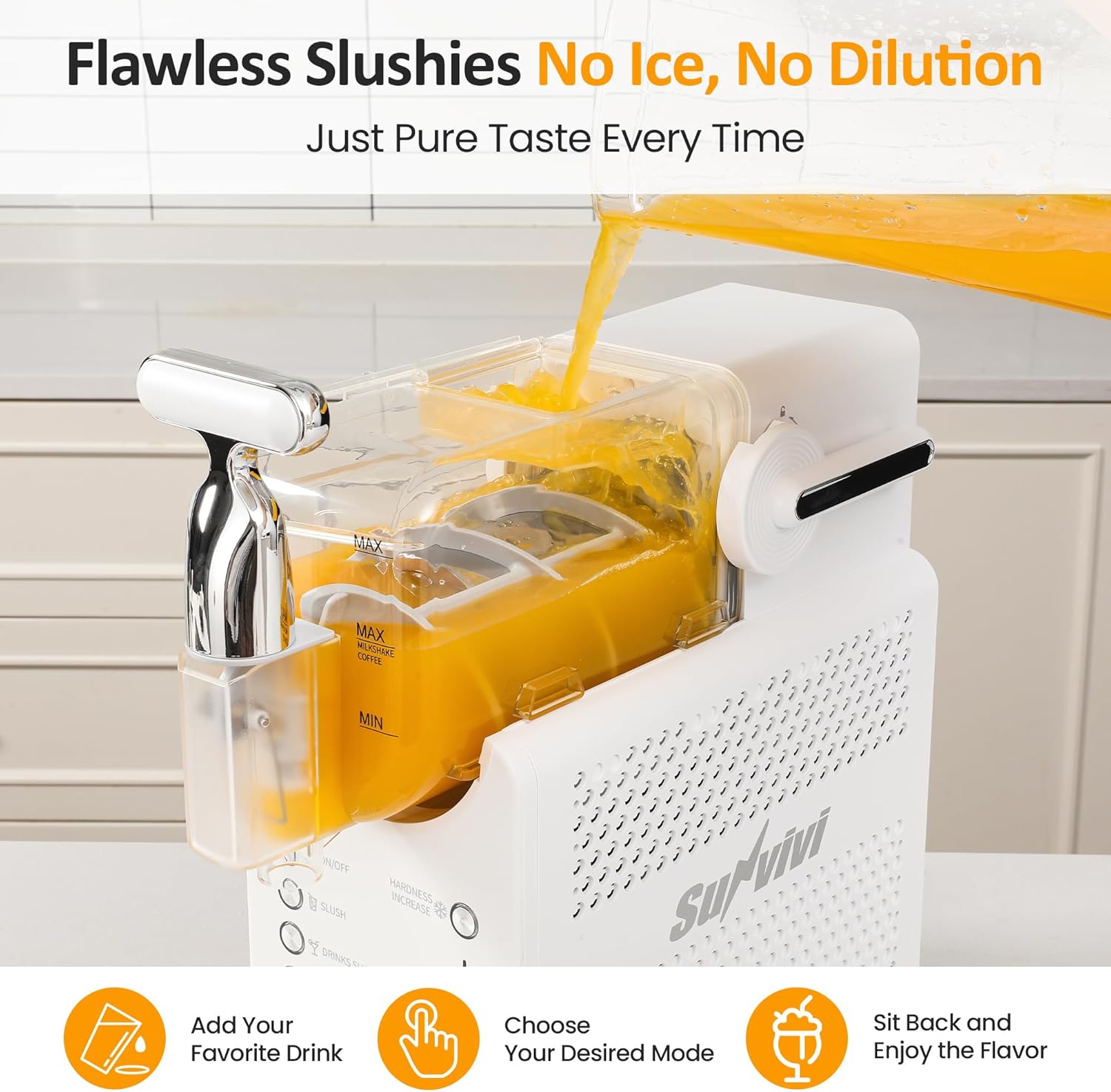 Sunvivi Slushie Machine for Home: 68oz Single-Tank Frozen Drink Maker
