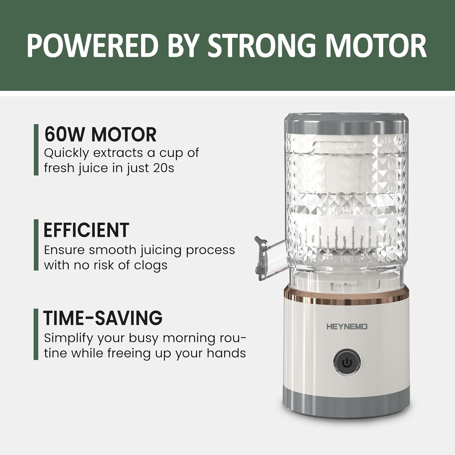 Sunvivi Electric Citrus Juicer Machines, Rechargeable Lemon Juicer Squeezer with USB Cable