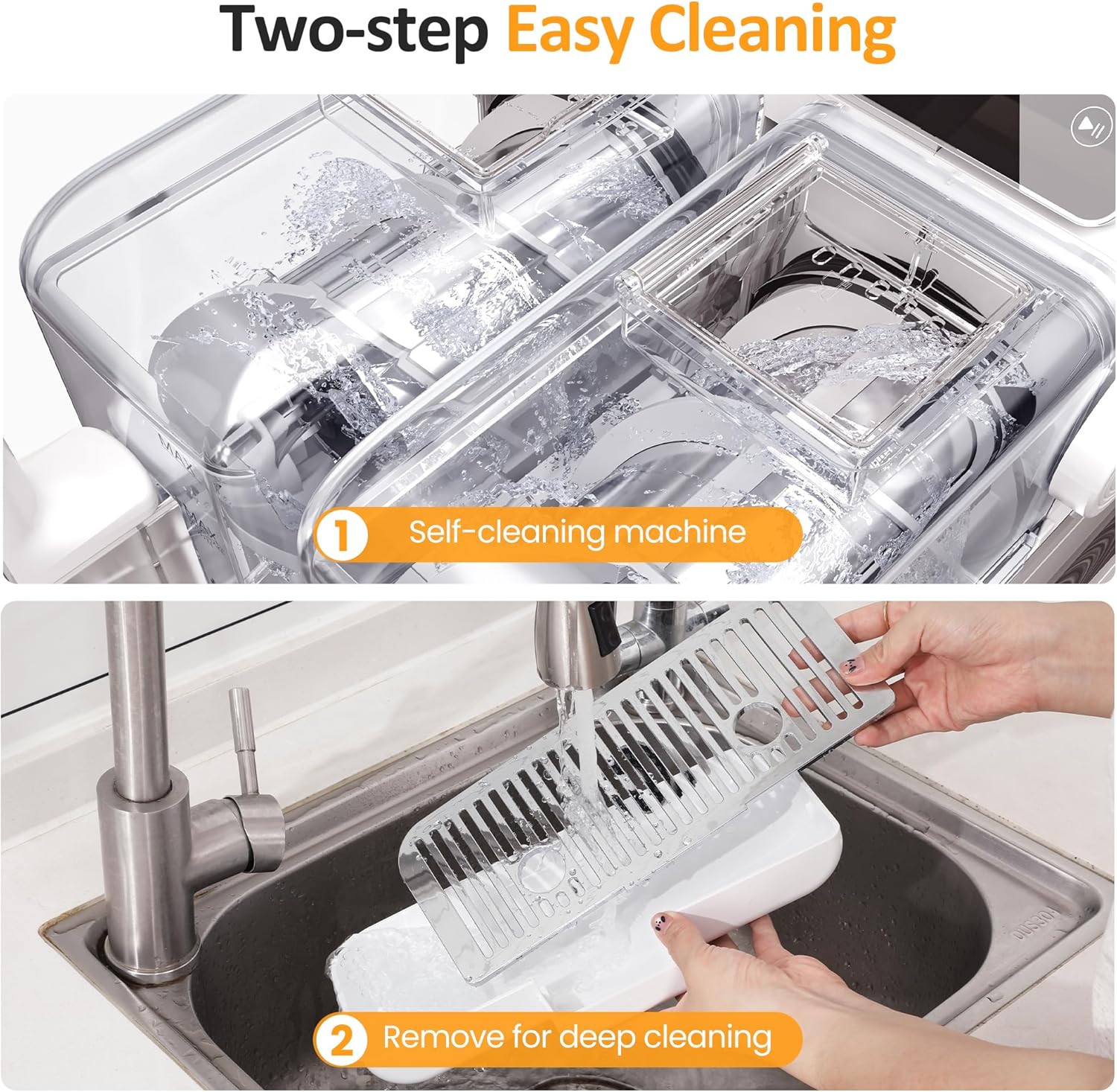 Sunvivi Dual-Tank Slush Machine for Home: 169oz Frozen Drink Maker with Rapid Chill Technology, Self-Cleaning System & 5 Drink Modes, Keeps Drinks Frozen up to 12 Hours, ETL Certified