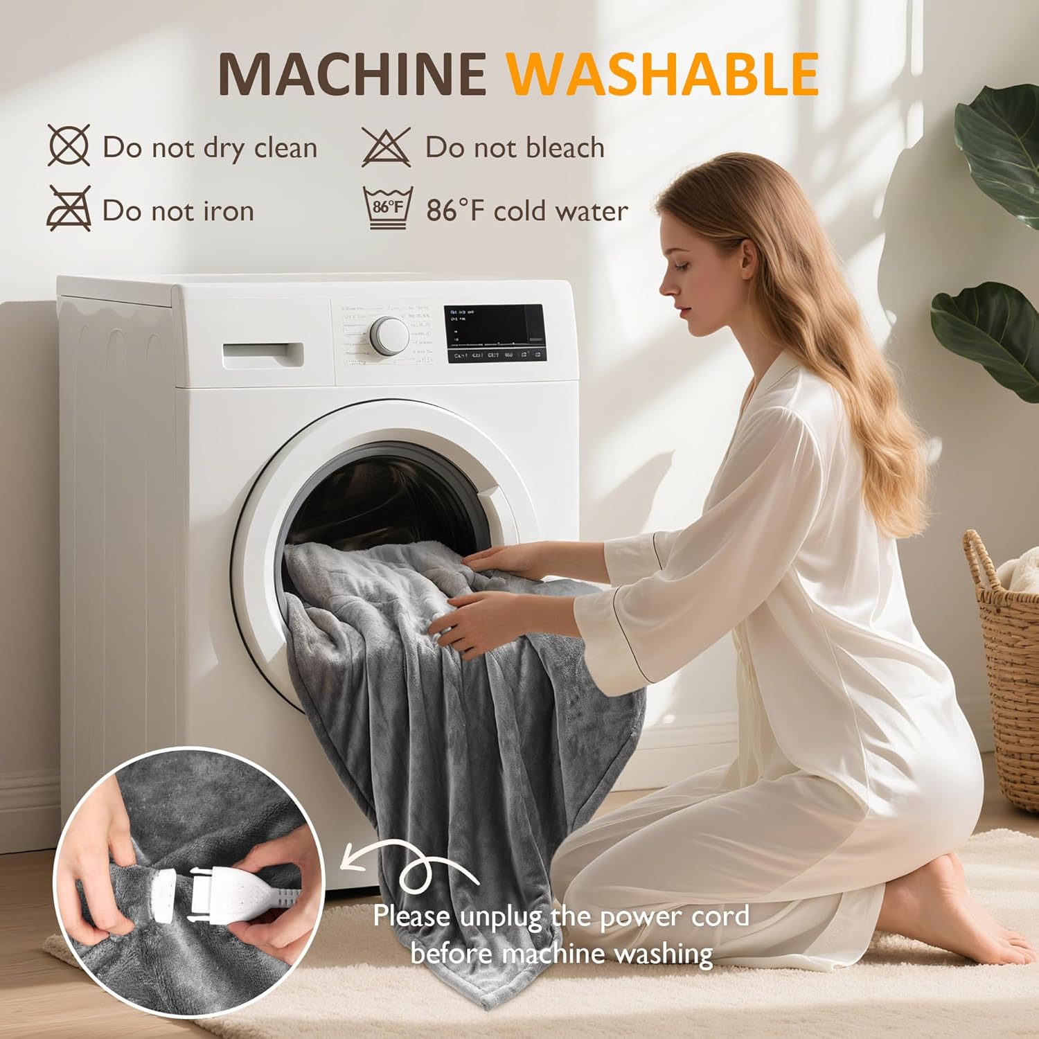 SUNVIVI Heated Throw, Electric Blanket