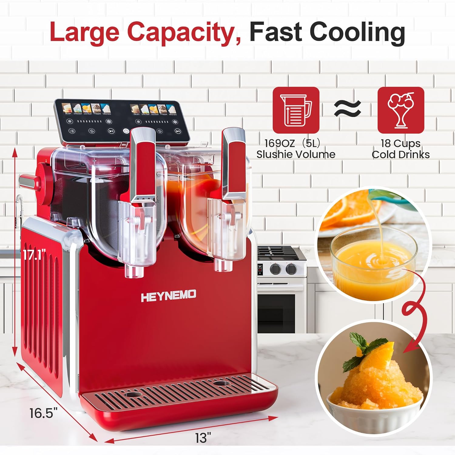 Sunvivi Slushie Machine for Home: 68oz Single-Tank Frozen Drink Maker