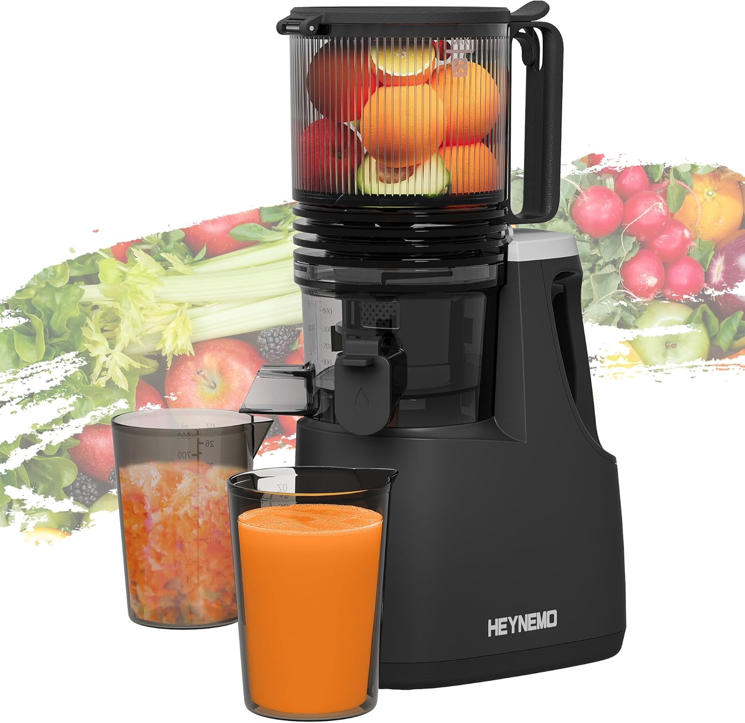 Sunvivi Juicer Machines, 5.9" Wide Feed Chute Cold Press Juicer for Whole Vegetable & Fruit