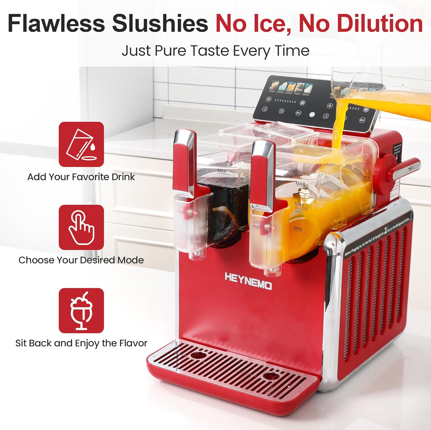 Sunvivi Slushie Machine for Home: 68oz Single-Tank Frozen Drink Maker