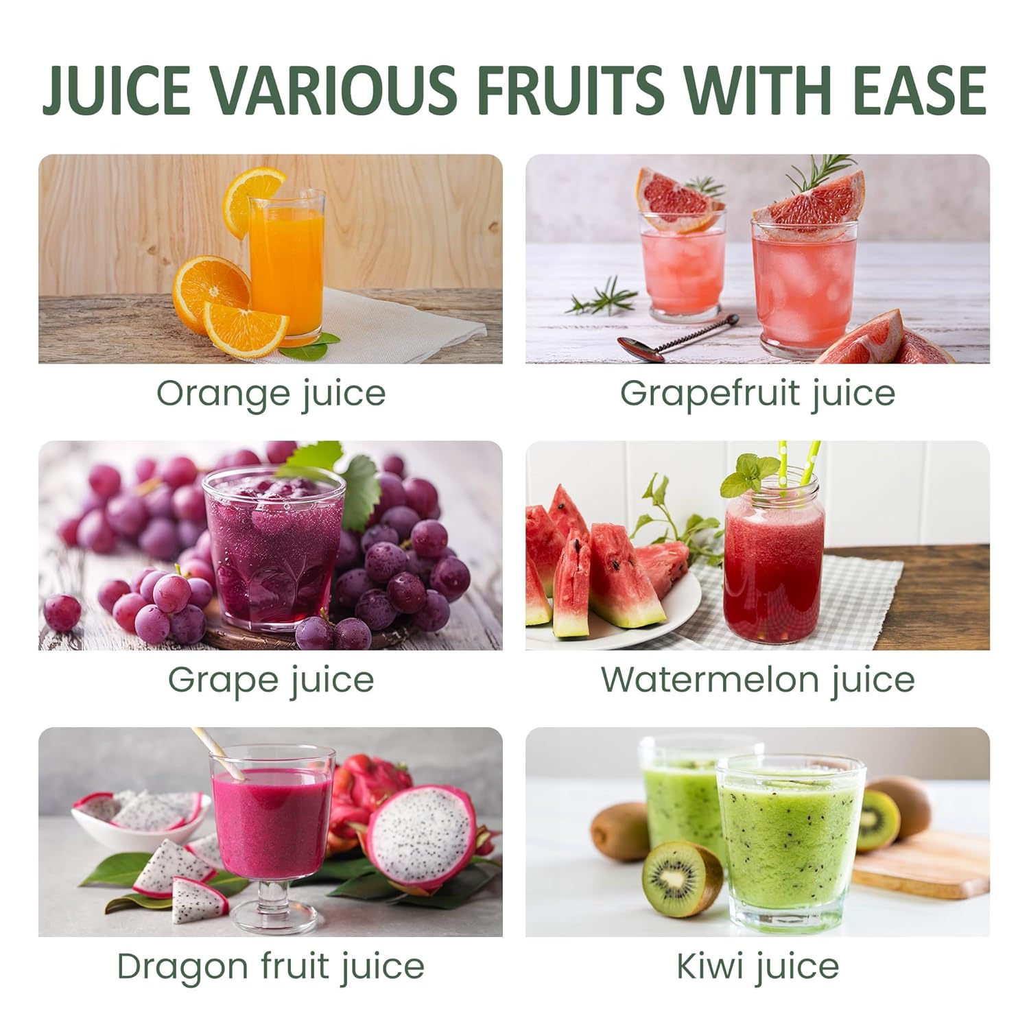 Sunvivi Electric Citrus Juicer Machines, Rechargeable Lemon Juicer Squeezer with USB Cable