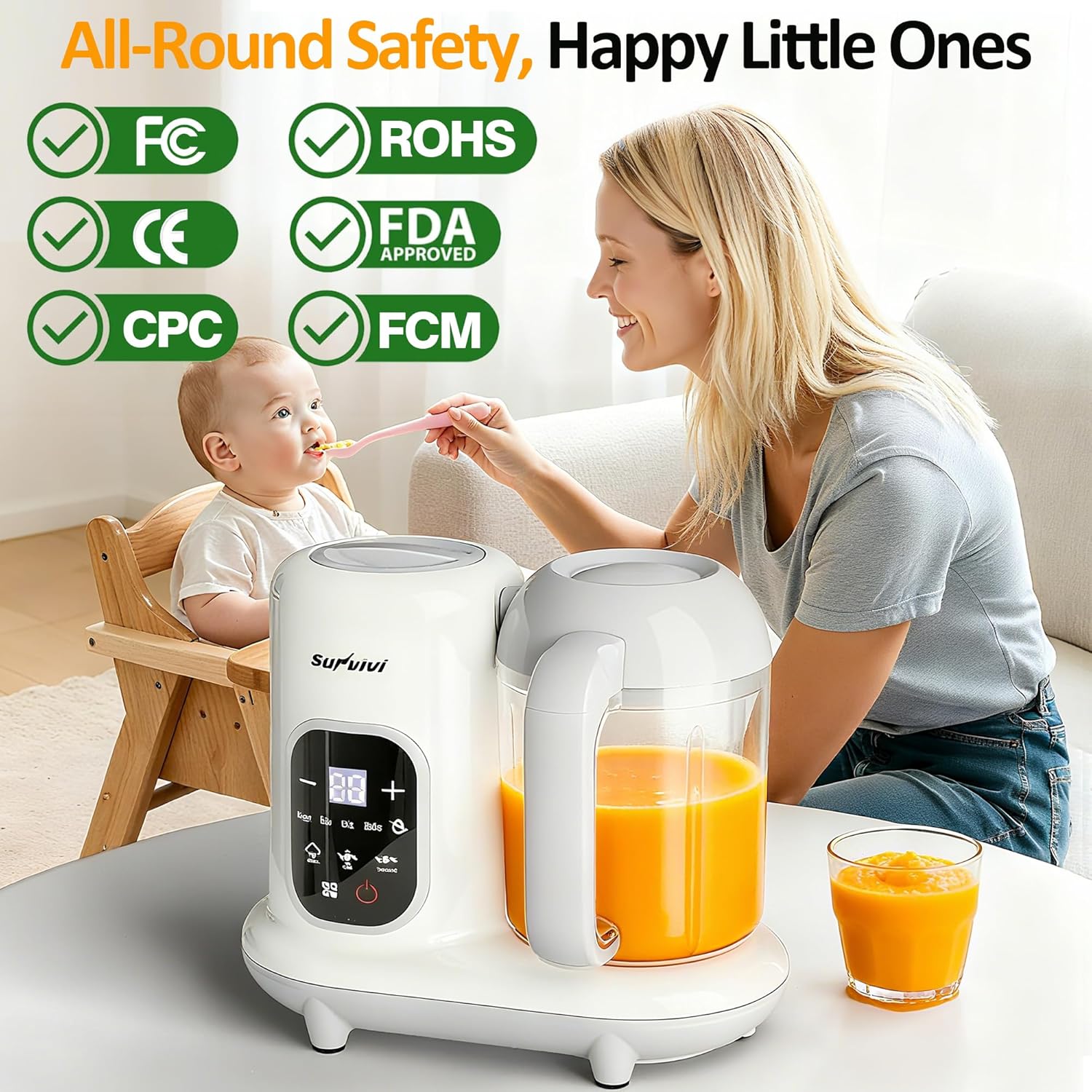 Sunvivi Baby Food Maker: All-in-one Baby Food Processor