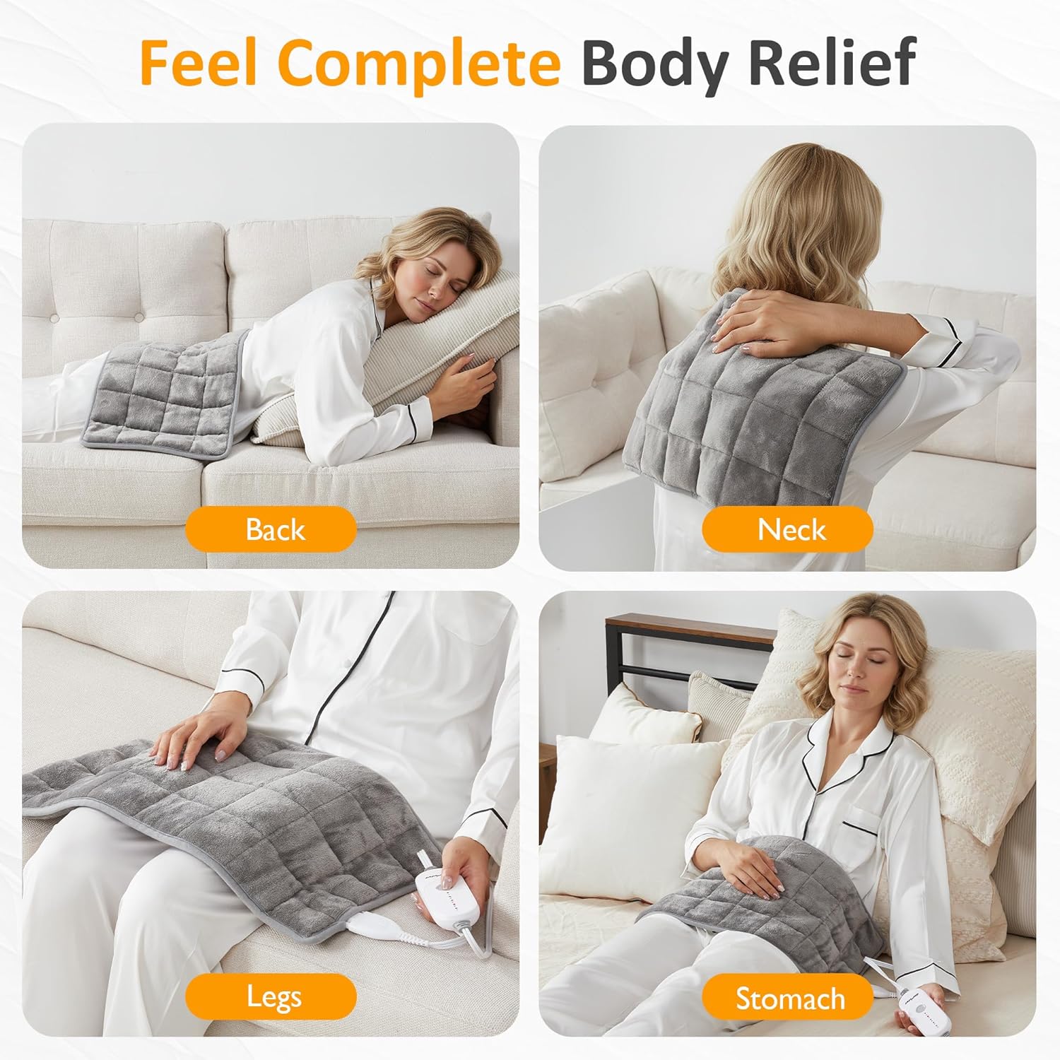 Sunvivi Soothing Pressure Heating Pad - Plush Electric Heating Pad