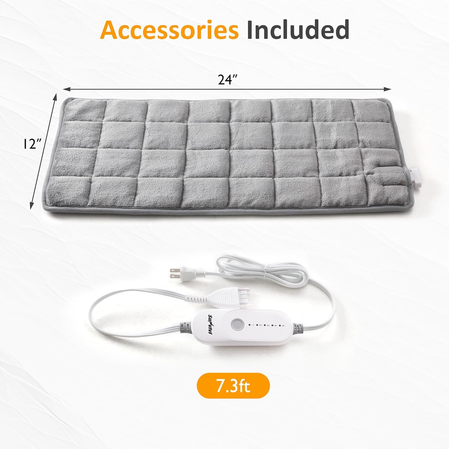 Sunvivi Soothing Pressure Heating Pad - Plush Electric Heating Pad