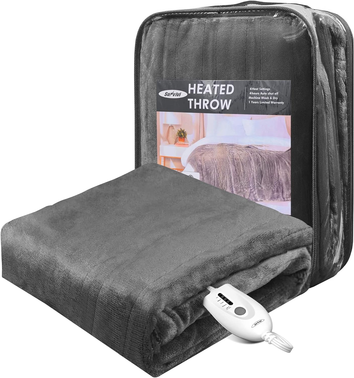 Shops Heated blanket full size digital control ivory