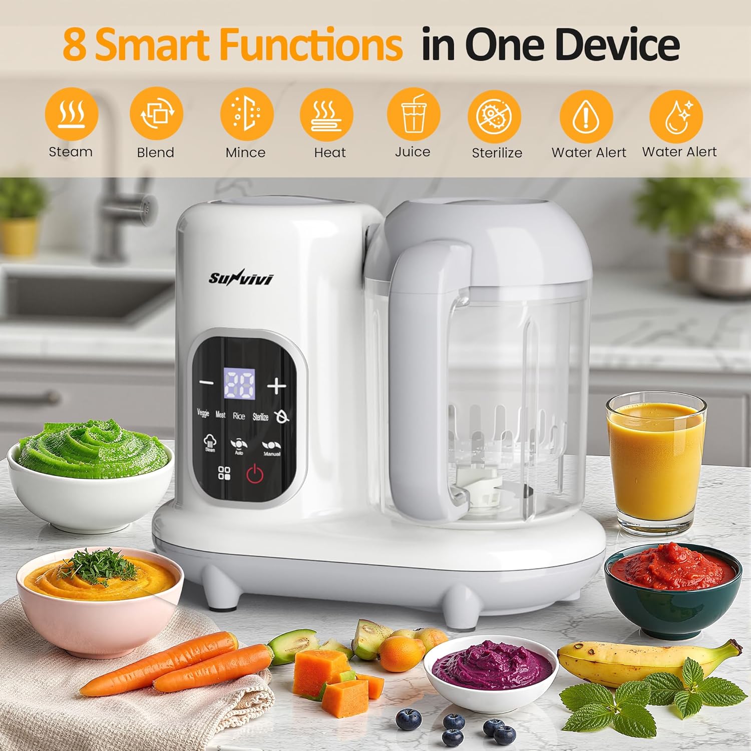 Sunvivi Baby Food Maker: All-in-one Baby Food Processor