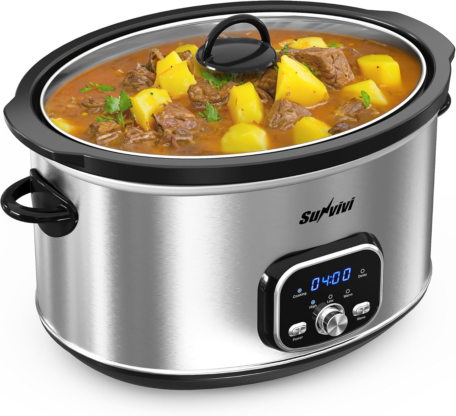 Sunvivi 8.5 Quart Programmable Slow Cooker
