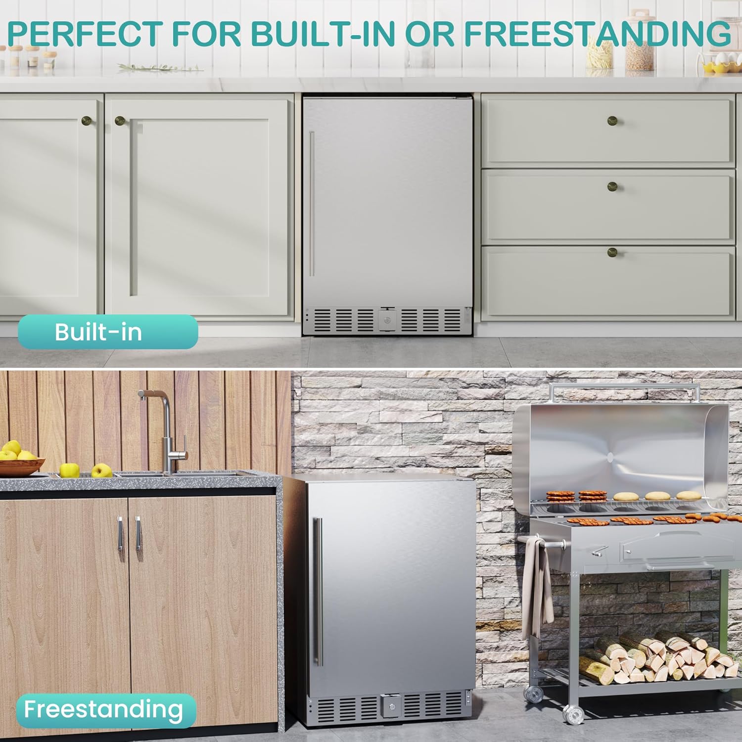 24 Inch Outdoor Beverage Refrigerator