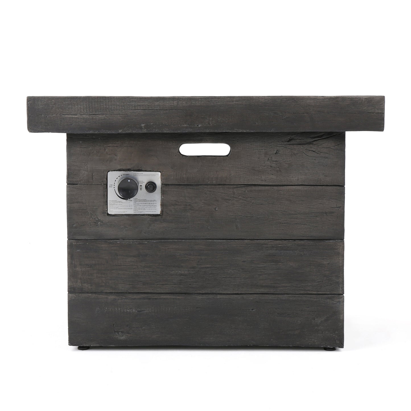 32'' Wood Square MGO Fire Pit Grey - 40,000 BTU