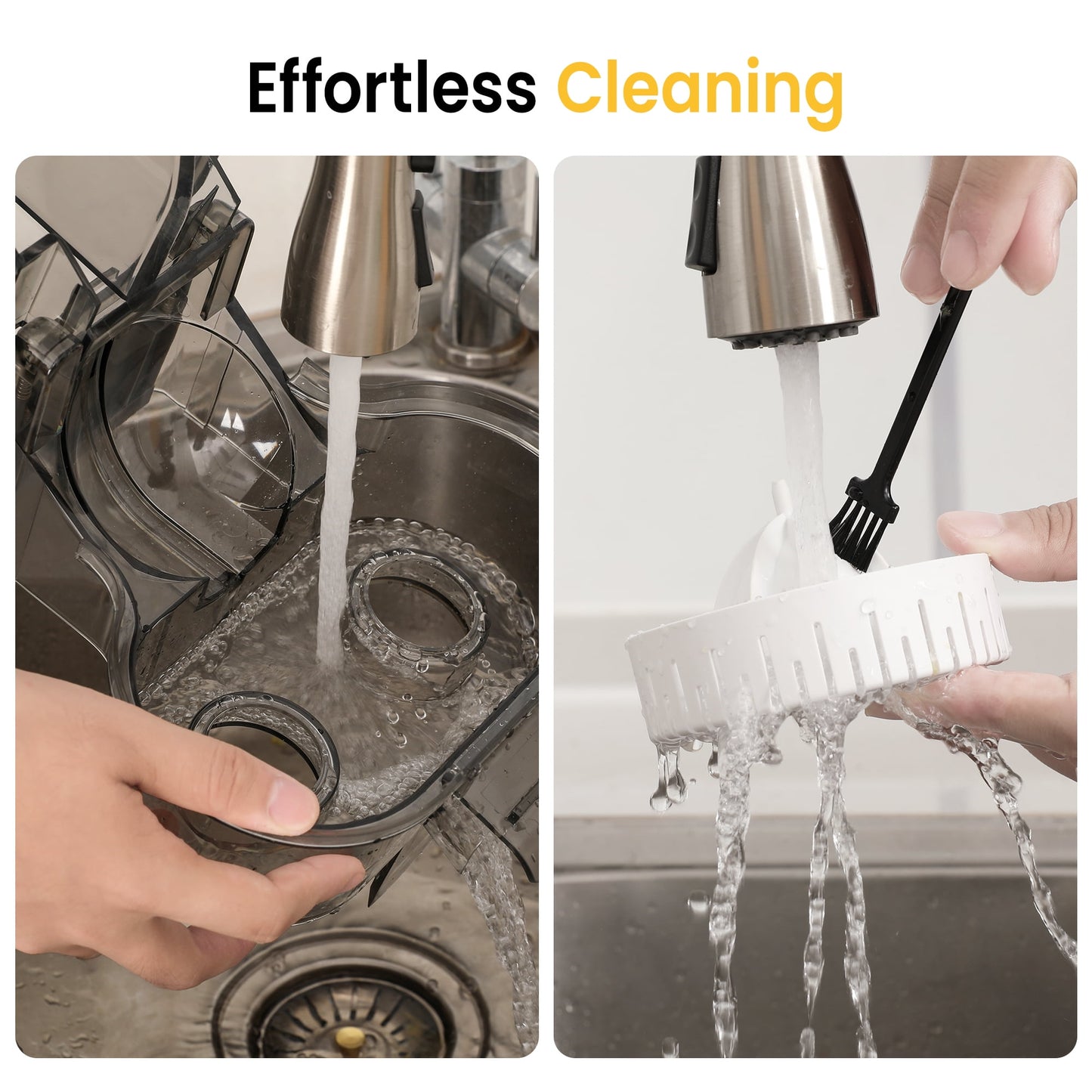 Sunvivi Dual-Head Electric Citrus Juicer, Plug-inModel Juicer Machine with Cleaning Brush, Portable Lemon Squeezer for Fresh Orange, Lemon, Lime, Kiwi, Grapefruit, Easy to Clean