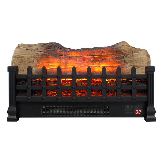 20 inch Electric Fireplace  3D Log set insert, Free Standing Fireplace Heater for Indoor