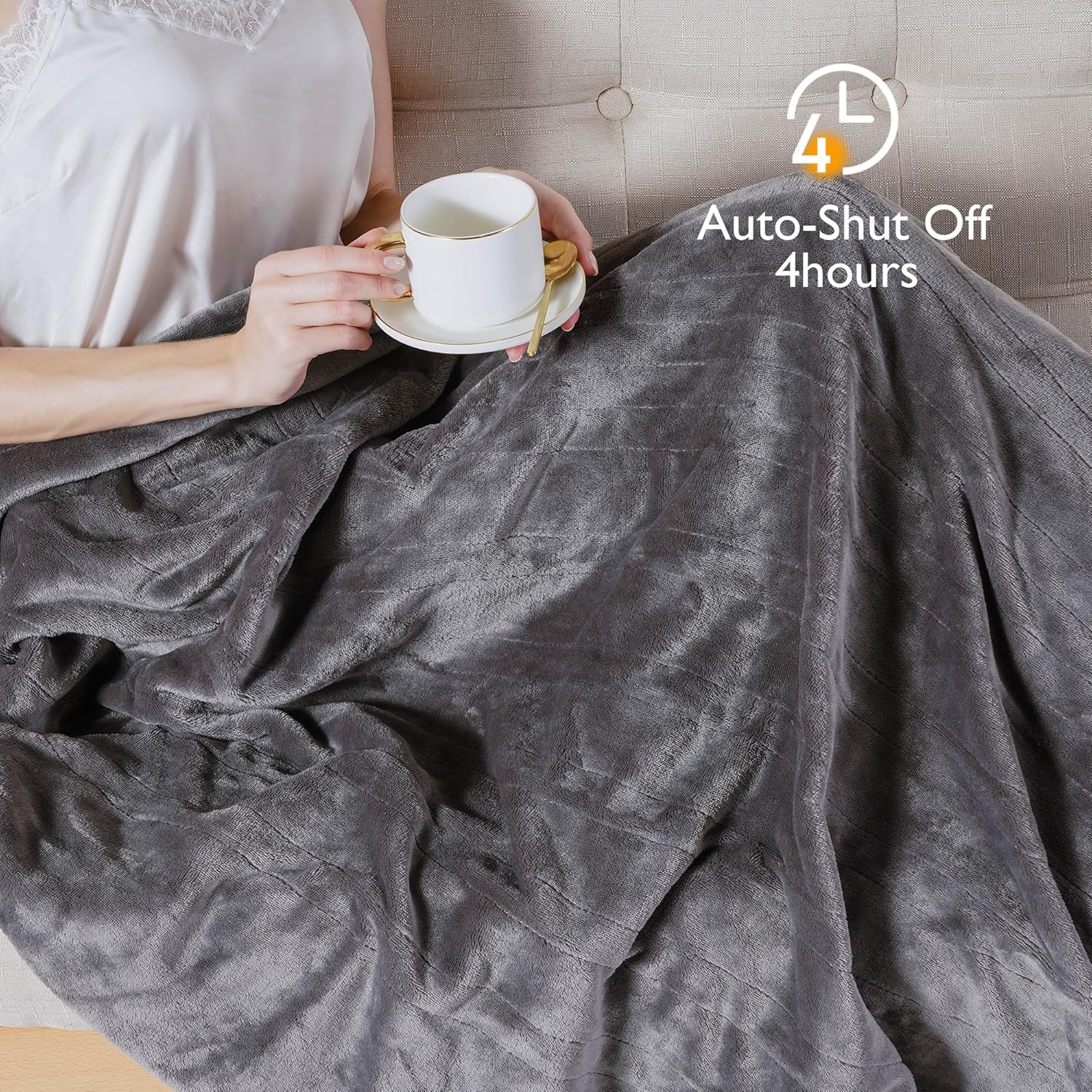 SUNVIVI Heated Throw, Electric Blanket