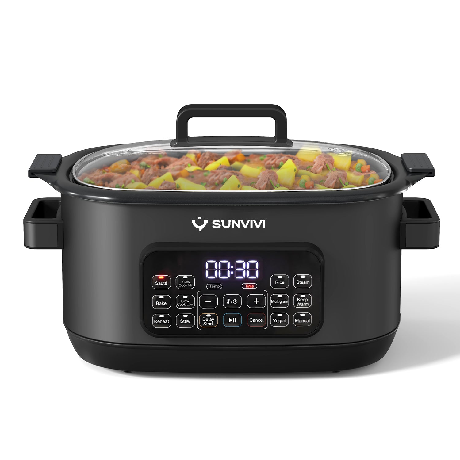 Sunvivi 6.5QT 12-in-1 Multi Cooker with Programmable Timer