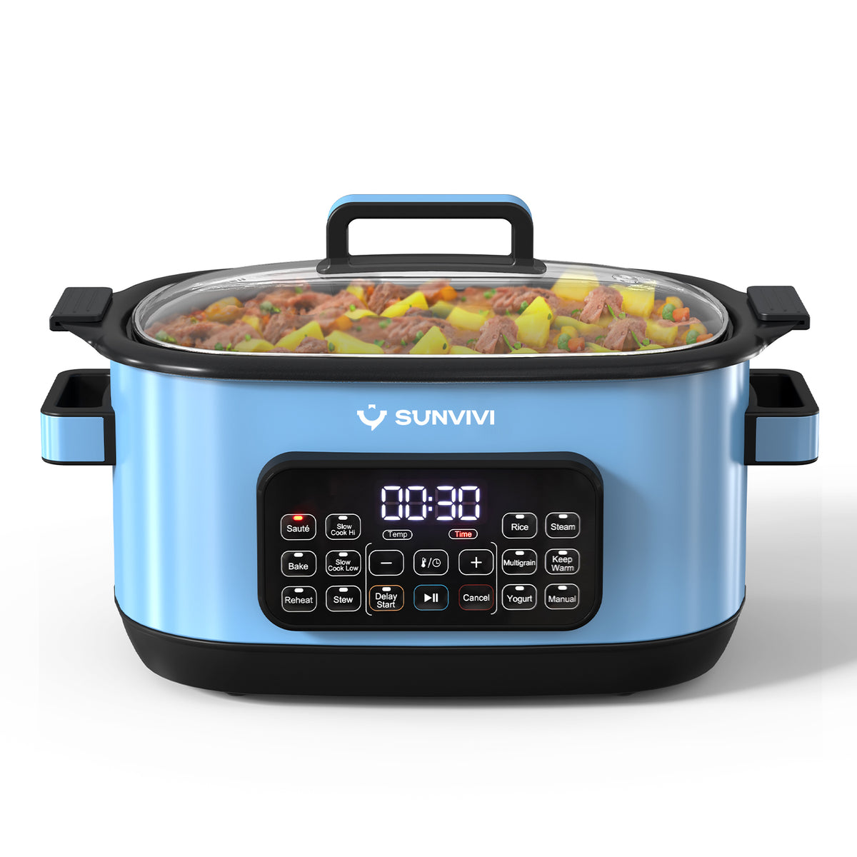 Sunvivi 6.5QT 12-in-1 Multi Cooker with Programmable Timer