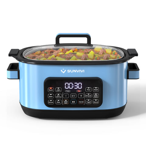 Sunvivi 6.5QT 12-in-1 Multi Cooker with Programmable Timer