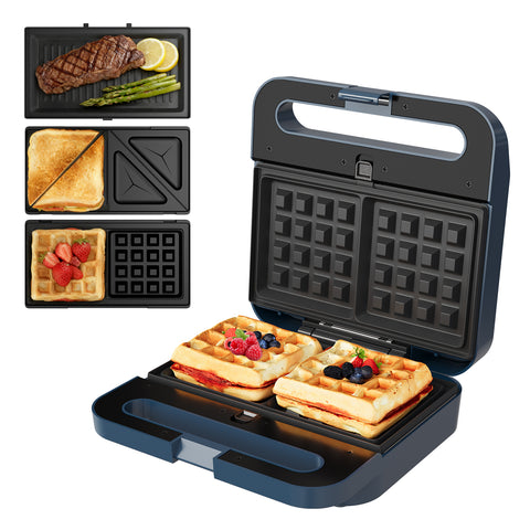 Sunvivi 3-in-1 Sandwich Maker with Glass Top