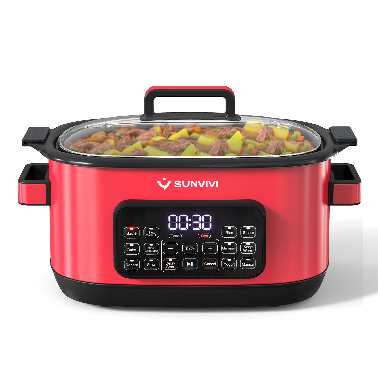 Sunvivi 6.5QT 12-in-1 Multi Cooker with Programmable Timer