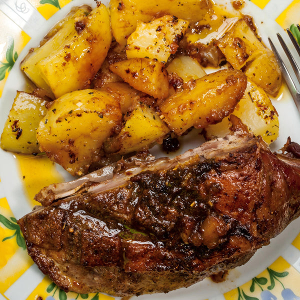 Roasted Lamb Shoulder with Baby Potatoes