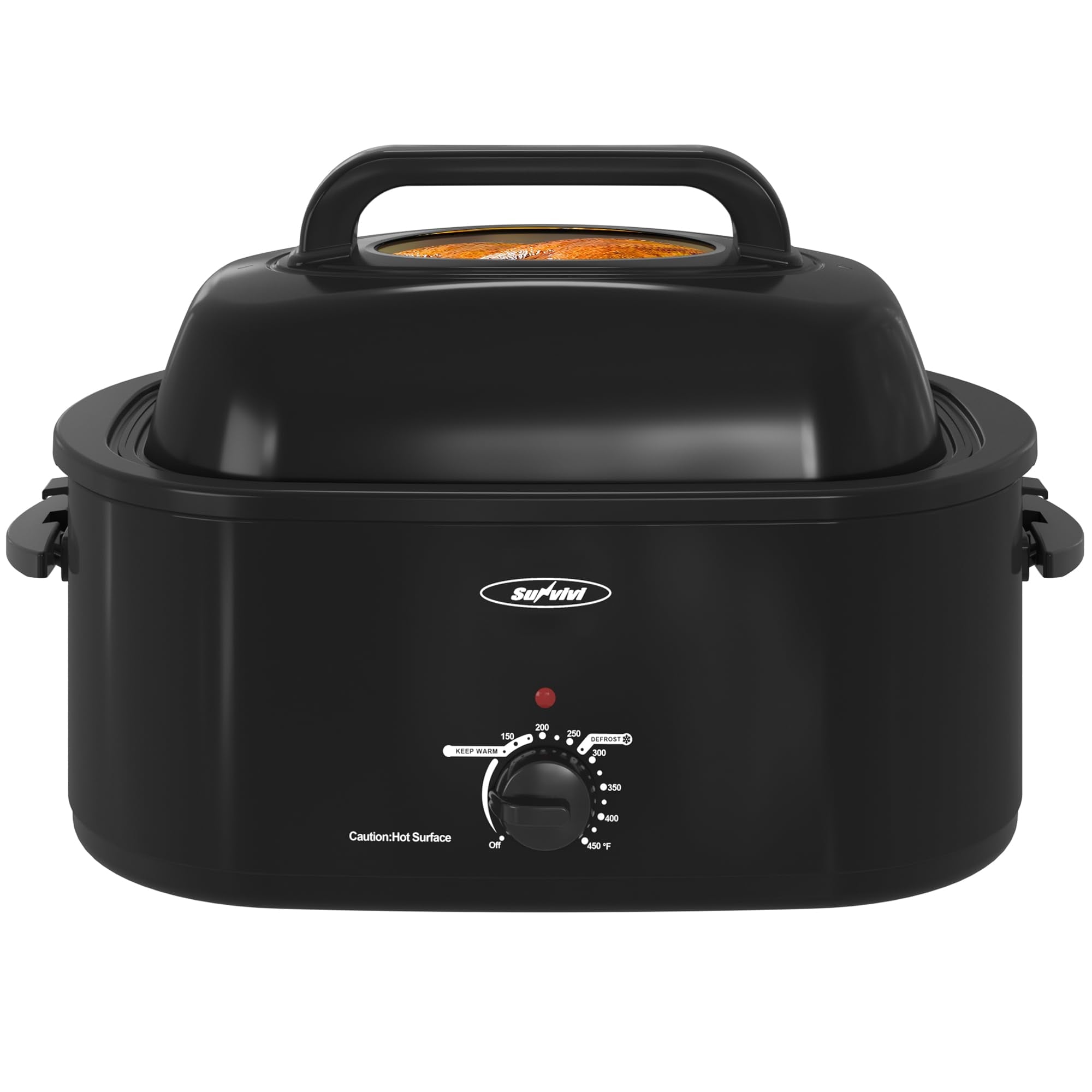 Sunvivi Roaster Oven with Self-Basting Lid, 24qt Electric Roaster wit