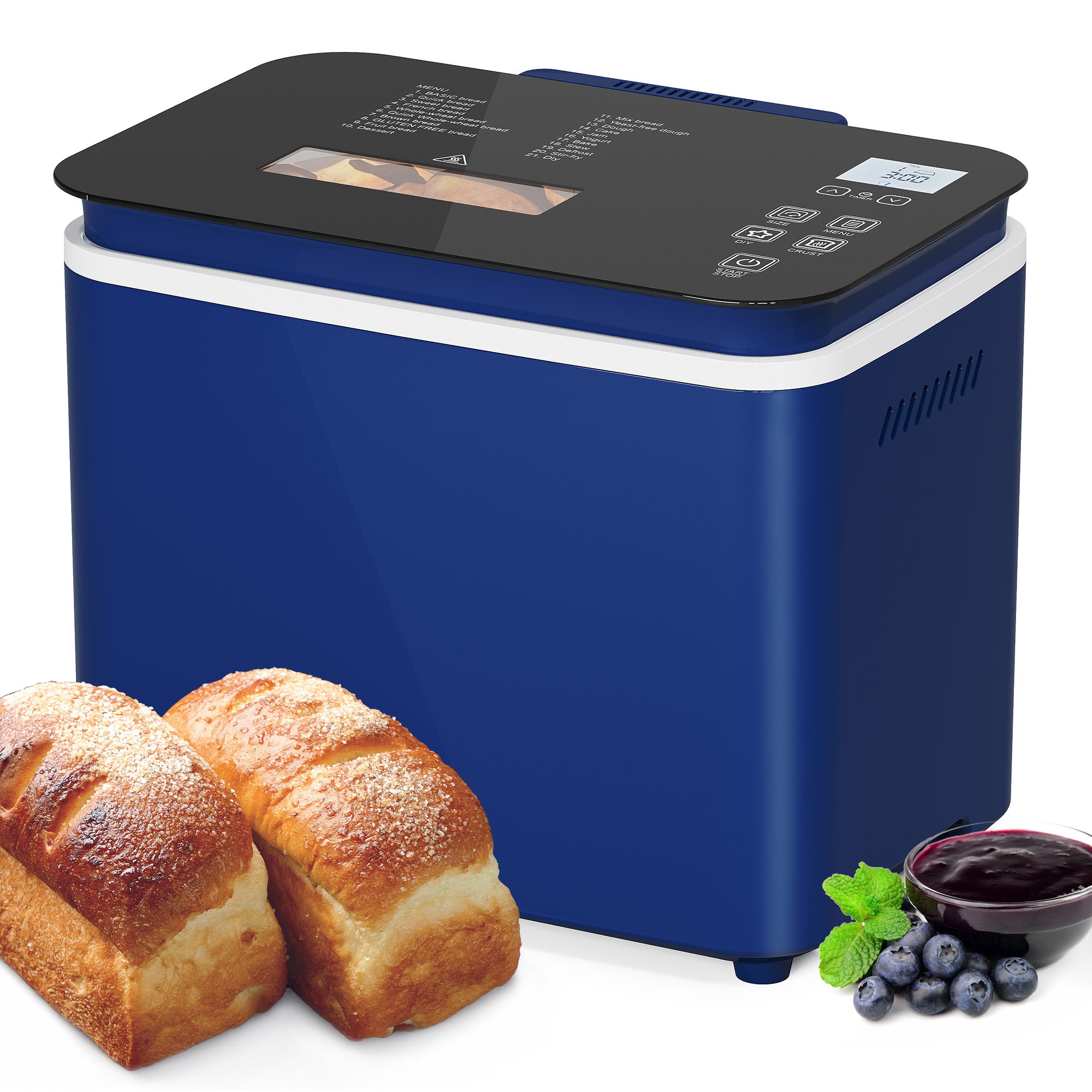Sunvivi 2.2LB Bread Maker Machine: 21 Programs Bread Maker