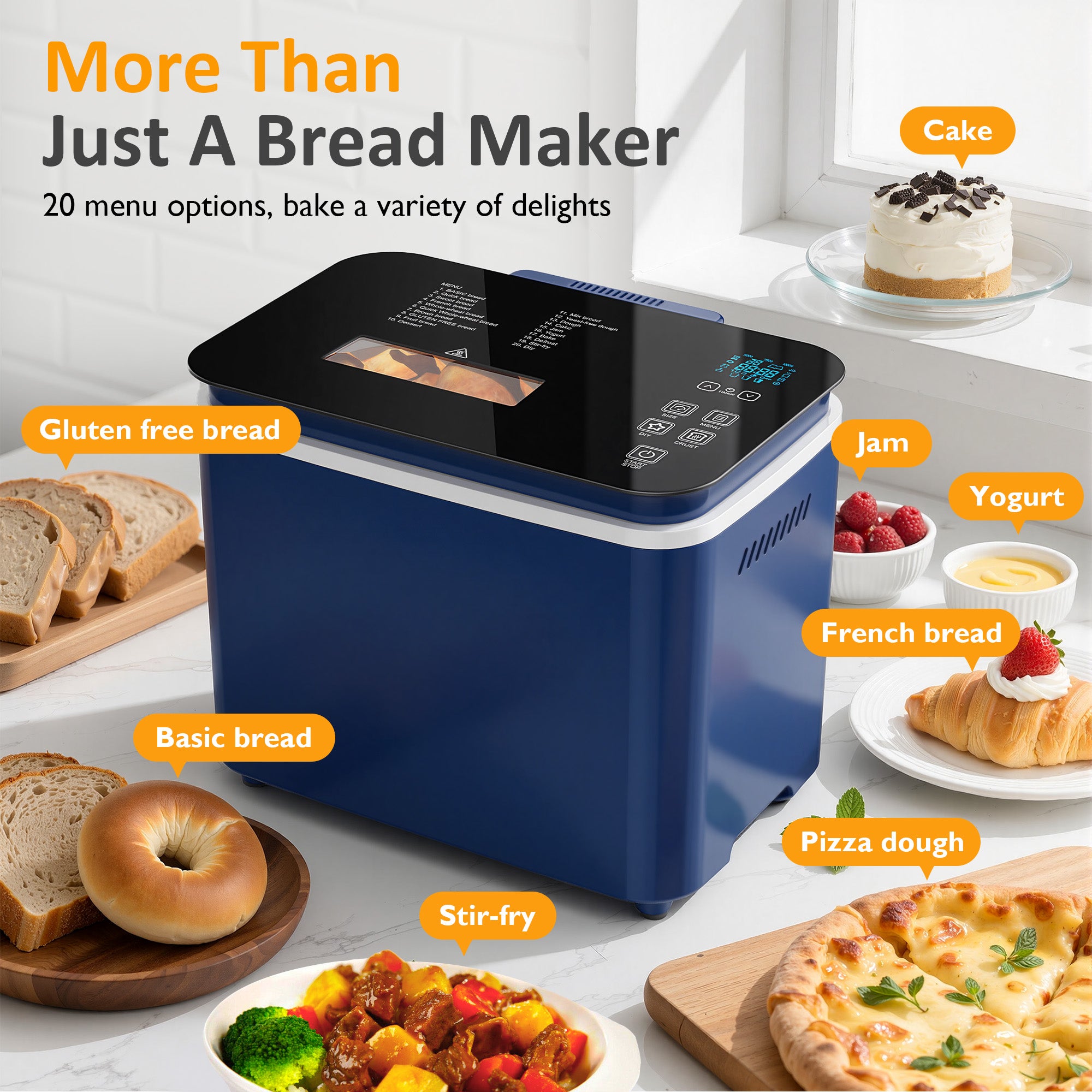 Sunvivi 20-in-1 Programmable Bread Maker