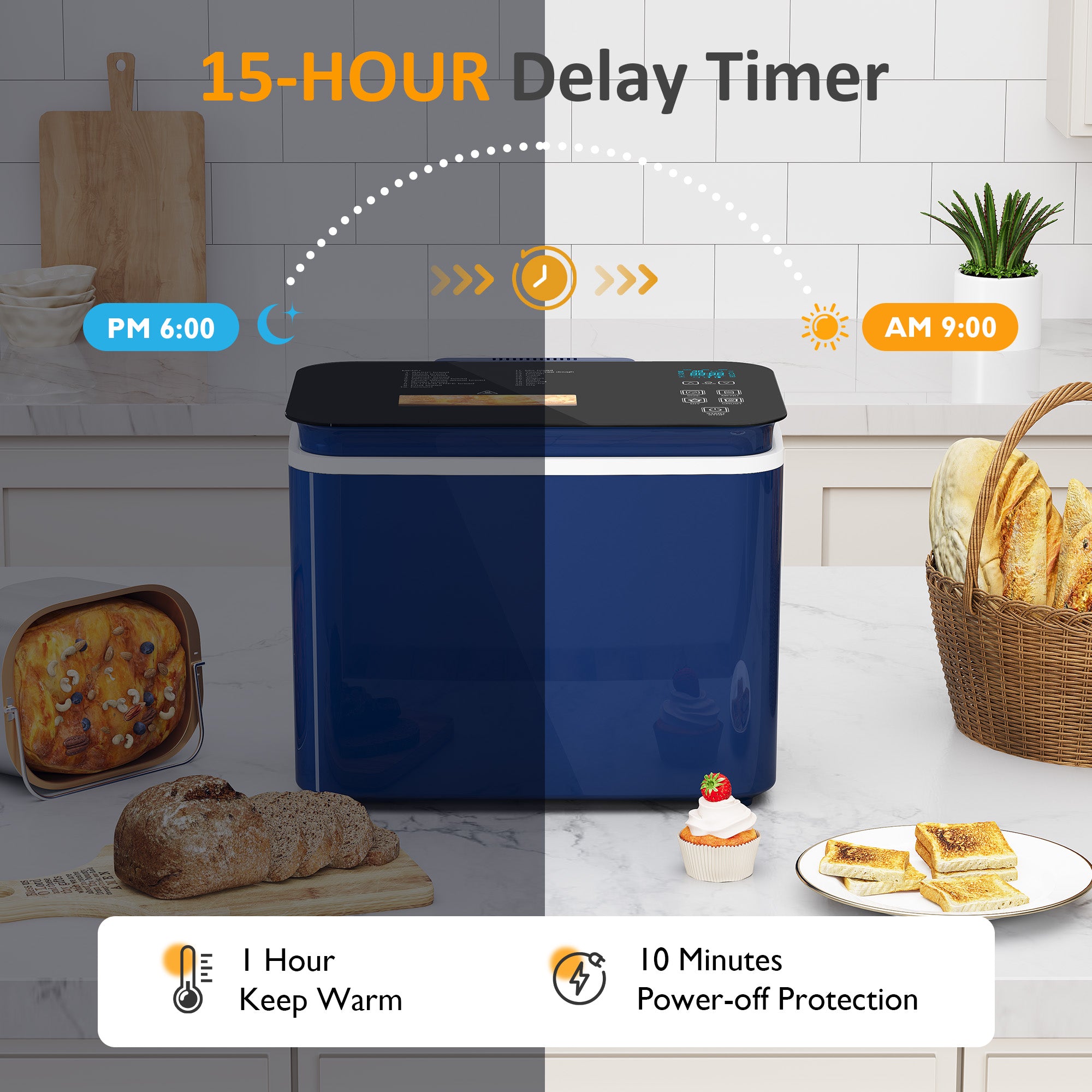 Sunvivi 20-in-1 Programmable Bread Maker