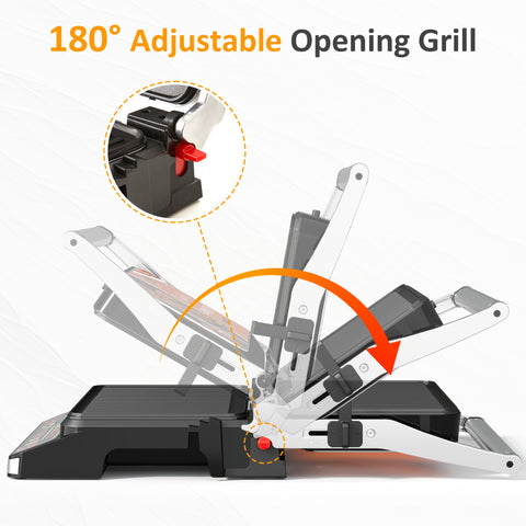 Sunvivi 3-in-1 Electric Grill Indoor with Preset Menu, 1600W