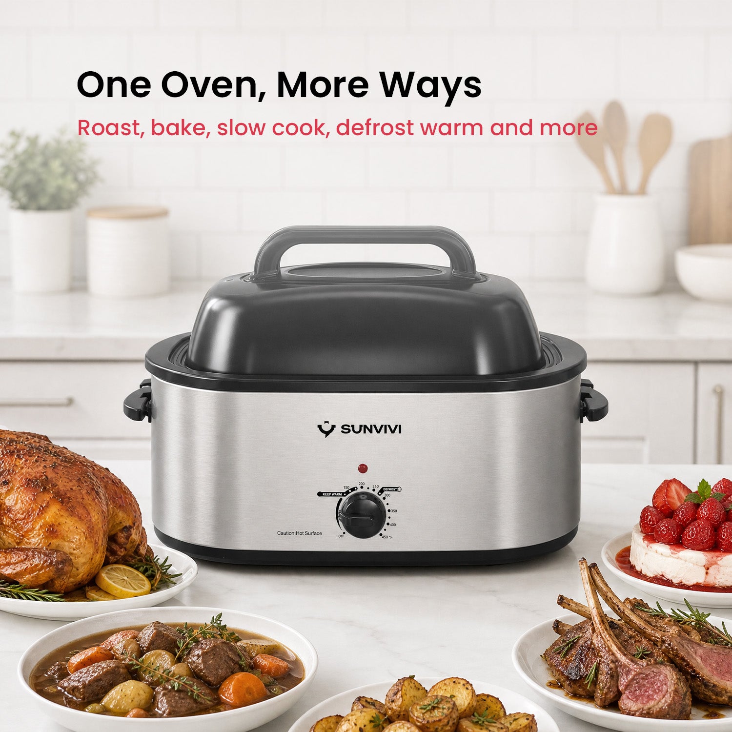 Sunvivi 26QT Electric Roaster Oven