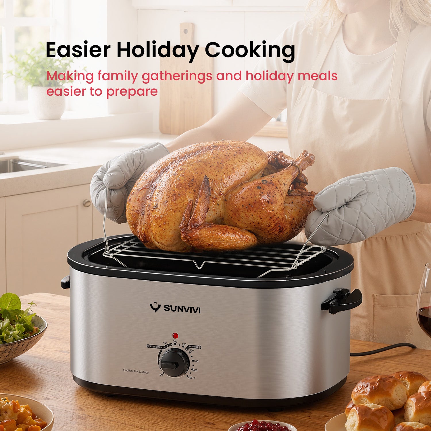 Sunvivi 26QT Electric Roaster Oven