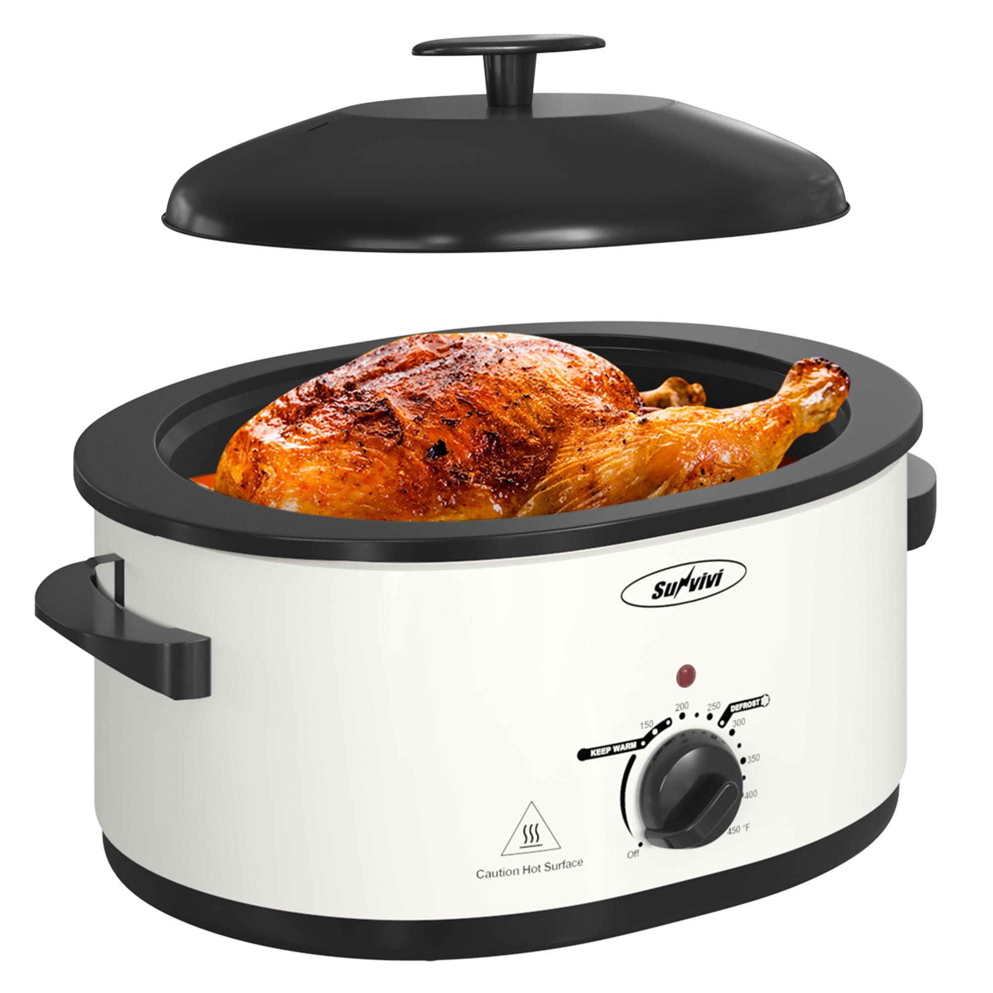 Sunvivi 8 QT Roaster Oven with Self-Basting Lid