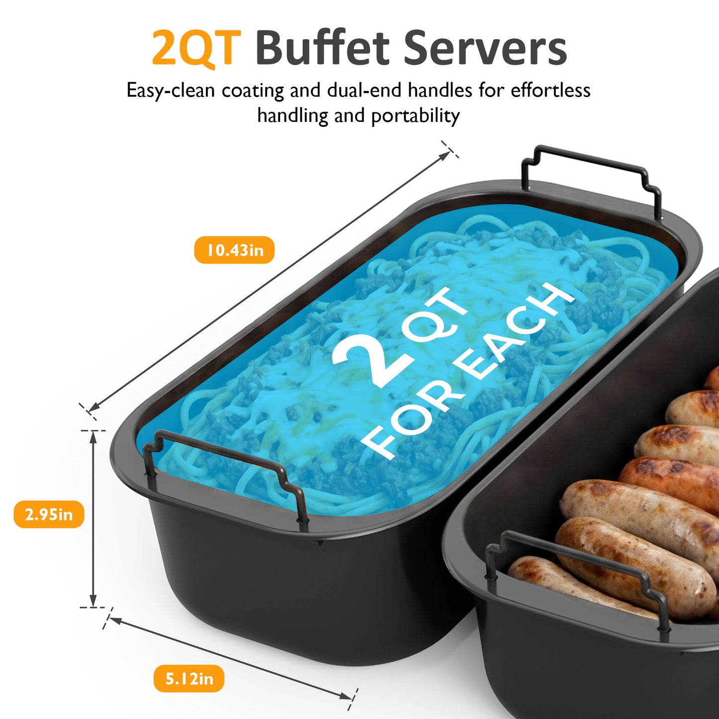 Sunvivi Turkey Roaster with 3 Separate Buffet Server Trays, 22QT