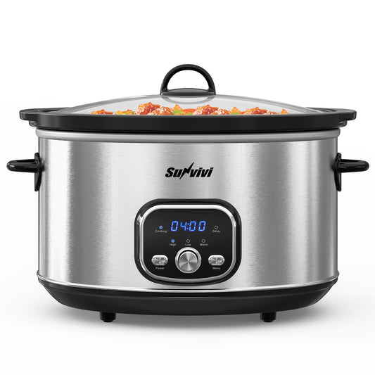 Sunvivi 8.5 Quart Programmable Slow Cooker