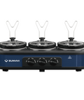 Sunvivi 7.5QT Triple Slow Cooker Buffet Server with 3 x 2.5QT Pots