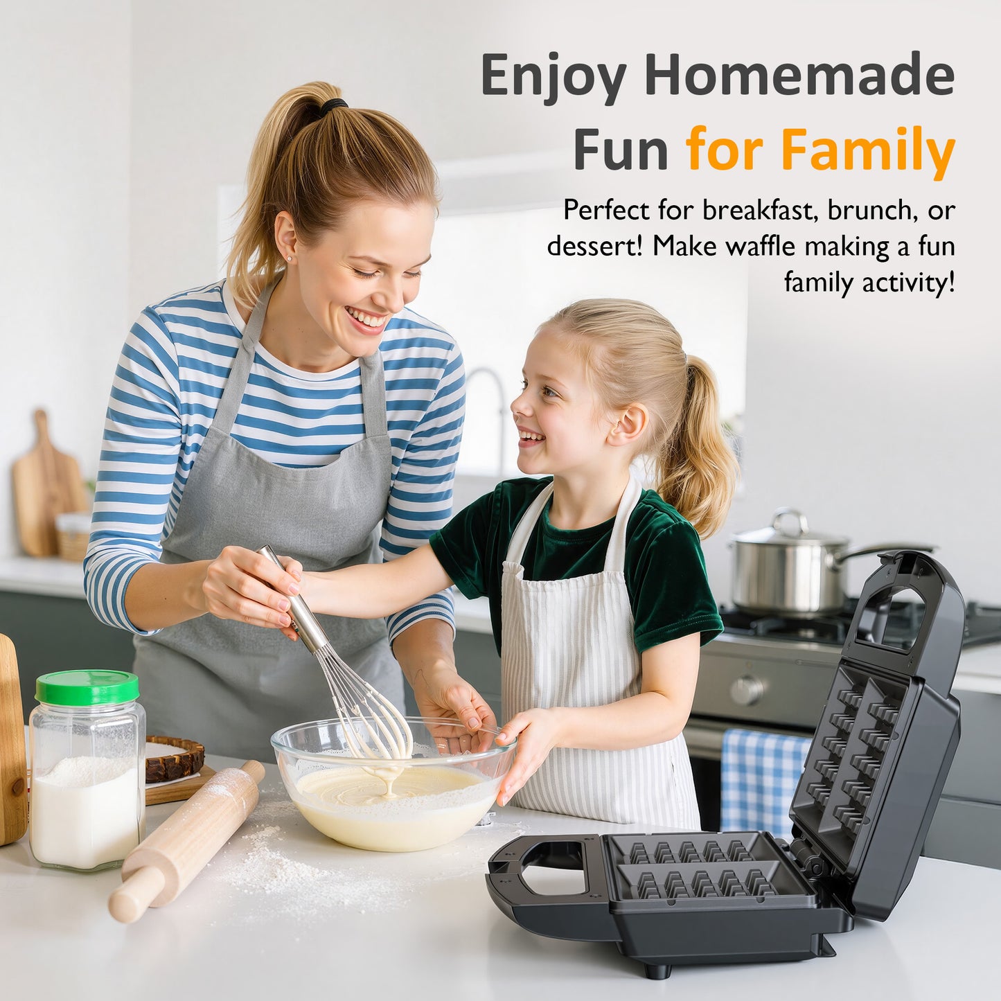 SUNVIVI 2 Slice Waffle Maker