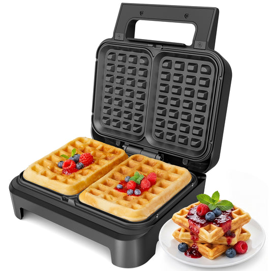 SUNVIVI 2 Slice Waffle Maker with Heating Adjustable Control