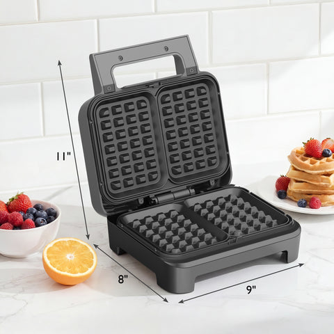 Sunvivi 2 Slice Waffle Maker with Heating Adjustable Control