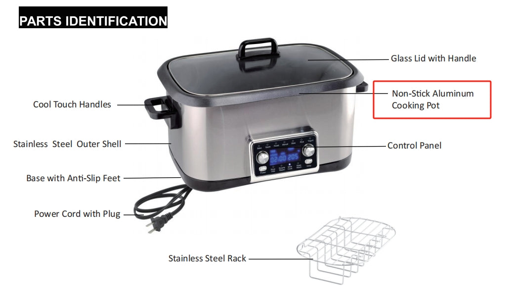Accessories Compatible with ZES009 Series 8QT Slow Cooker - Pot
