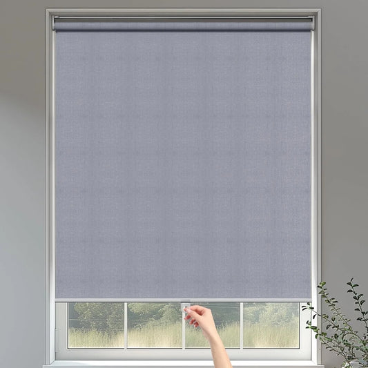 Sunvivi 100% Blackout Roller Shades for Windows, Pull Down Shades for Windows with Thermal Insulated Waterproof Fabric