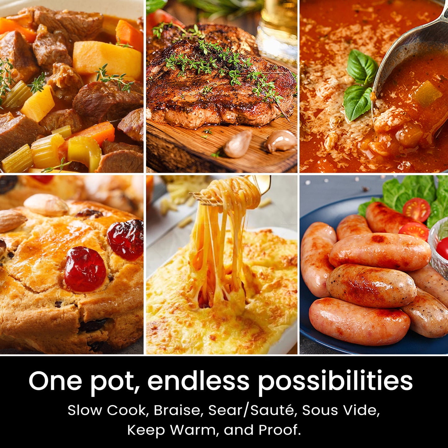 Sunvivi 26 Quart Electric Turkey Roaster Oven with Visible Glass Lid,Removable Pan & Rack, Stainless Steel,Red