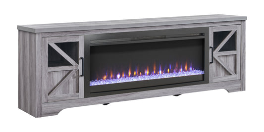 75' Fireplace TV Stand for TVs up to 80',with 44' Electric Fireplace