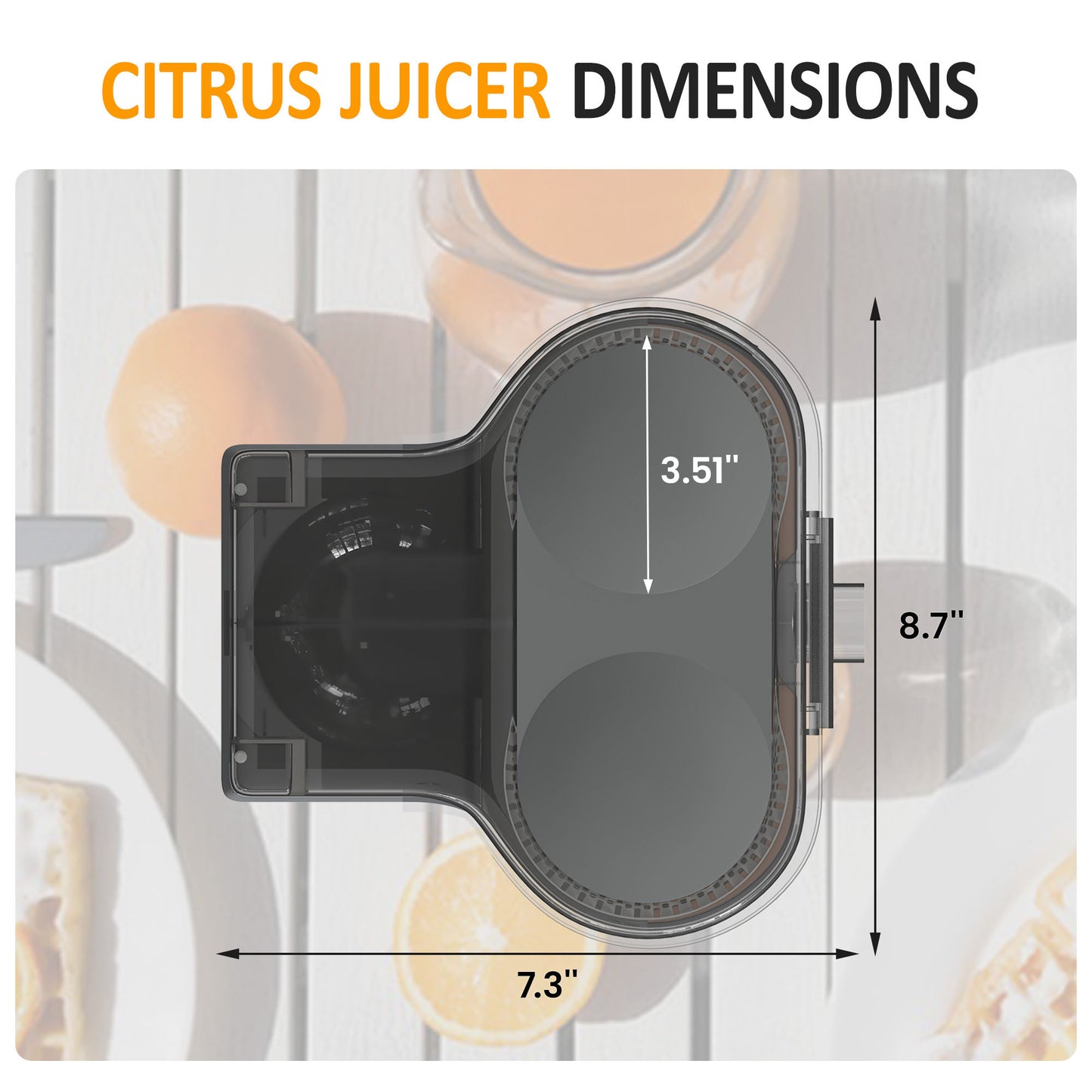 Sunvivi Dual-Head Electric Citrus Juicer, Rechargeable Juicer Machine with USB Charging & Cleaning Brush, Portable Lemon Squeezer for Fresh Orange, Lemon, Lime, Kiwi, Grapefruit, Easy to Clean & Use