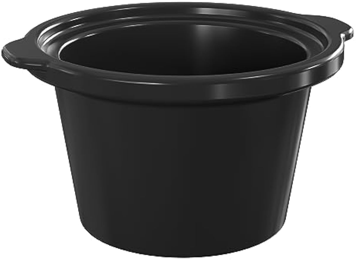 Dual Slow Cooker Ceramic Replacement Insert for Sunvivi,1.25-Quart Black Dishwasher Safe