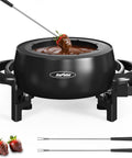 Electric Fondue Pot Set 3 Quart Fondue Set for Melting Chocolate Cheese with 8 Color-Coded Forks