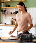 Electric Fondue Pot Set 3 Quart Fondue Set for Melting Chocolate Cheese with 8 Color-Coded Forks