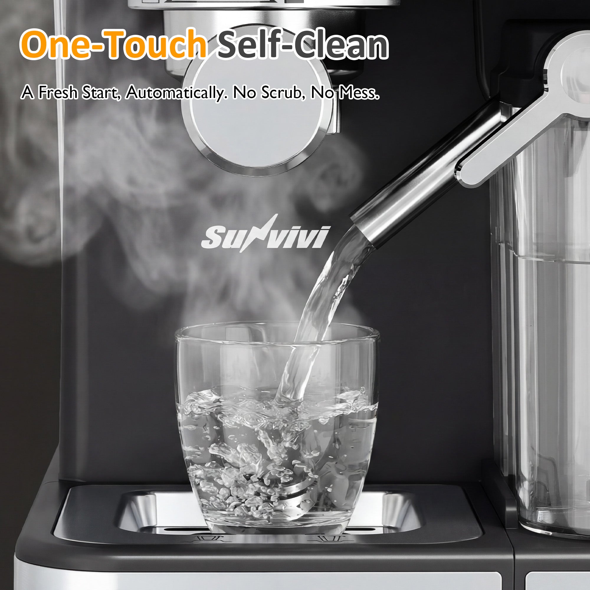 Espresso Machine & Iced Coffee Maker with Cold Brew Self-Clean
