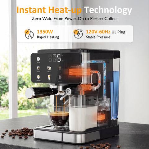 Espresso Machine & Iced Coffee Maker with Cold Brew Self-Clean