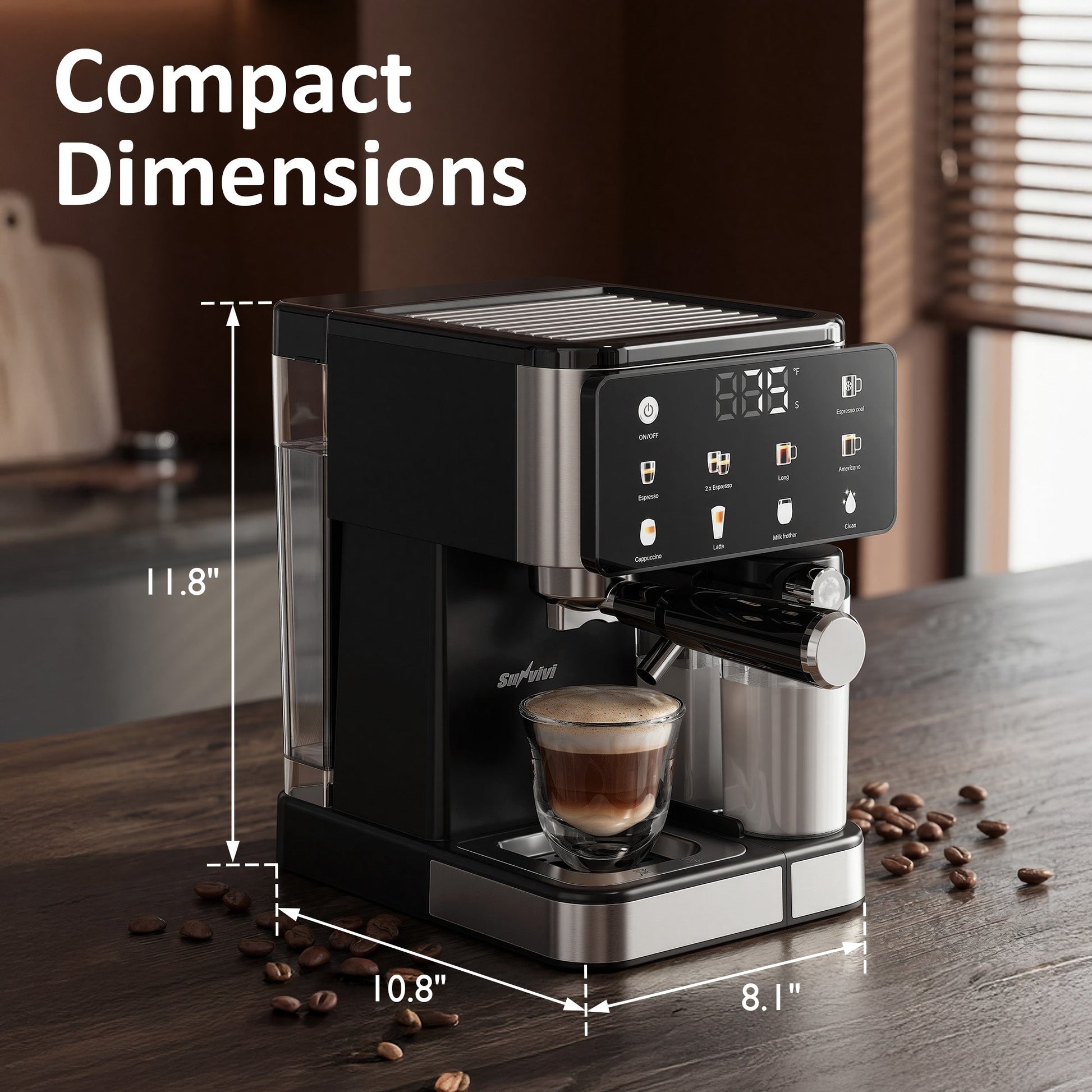Espresso Machine & Iced Coffee Maker with Cold Brew Self-Clean